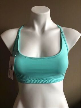 Outdoor Voices Mint Green Scoop Sports Bra Dive Top